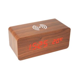 Natural wood with red light