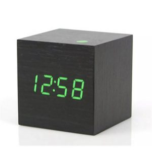 Black wood with green light