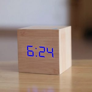 Brown wood with blue light
