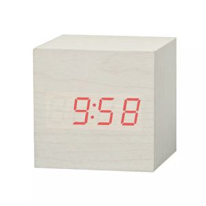 White wood with red light